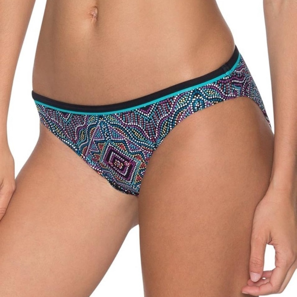 NWT Sunsets Women's Standard Low Rider Bikini Bottoms Medium Zanzibar